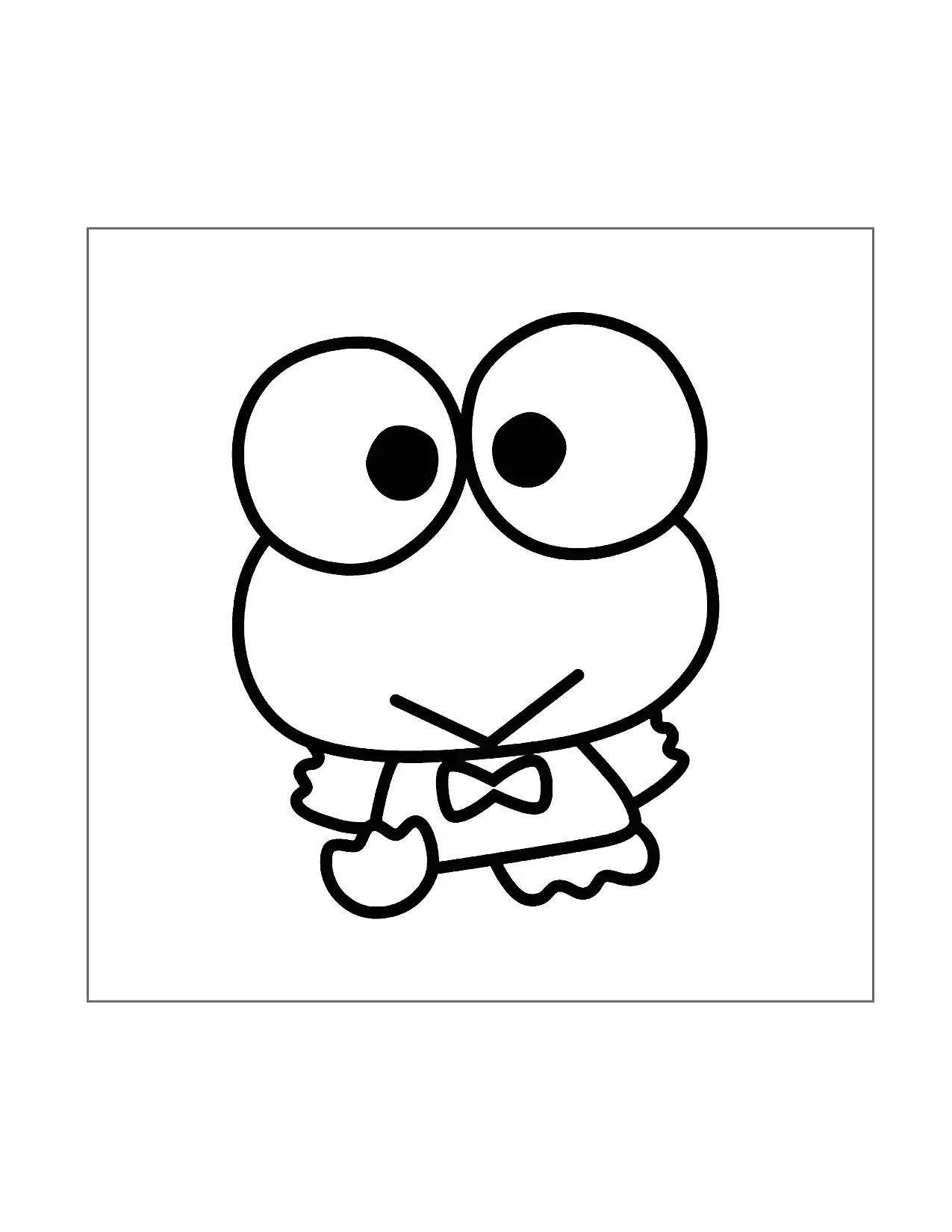 The Cutest Keroppi Coloring Page