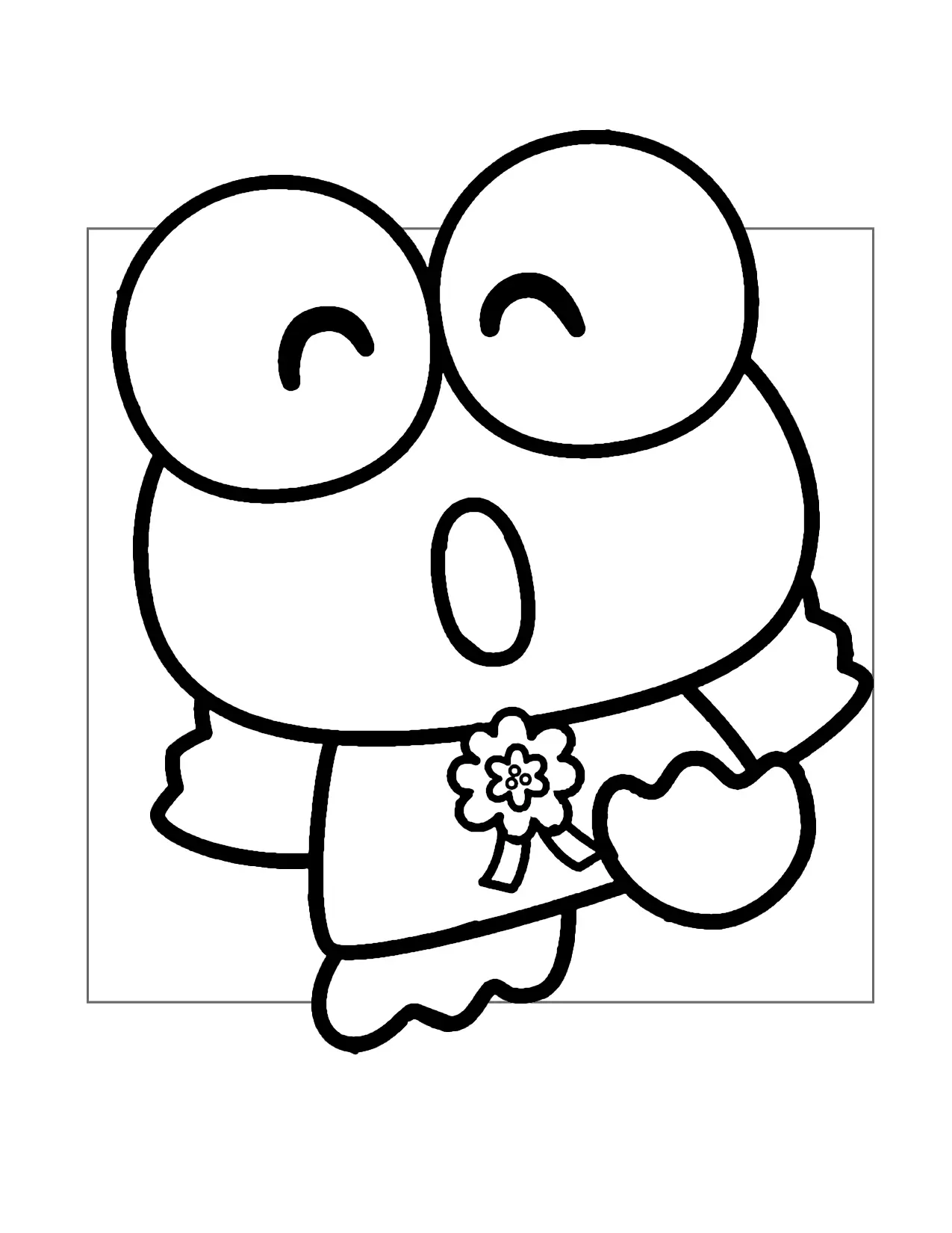 Singing Keroppi Coloring Page
