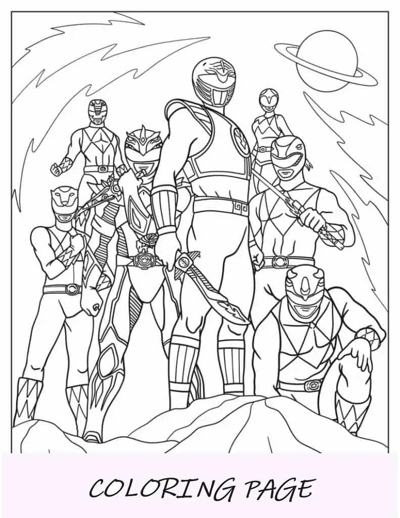 Detallado Mighty Morphin Power Rangers