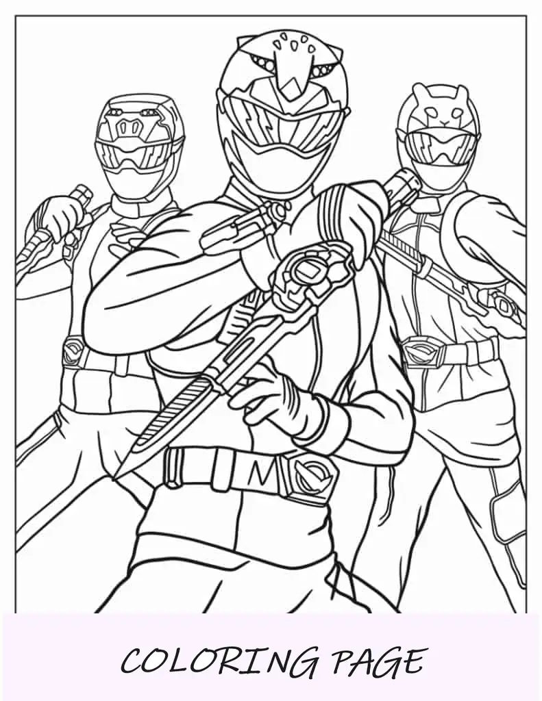 Colorear Power Rangers Beast Morphers