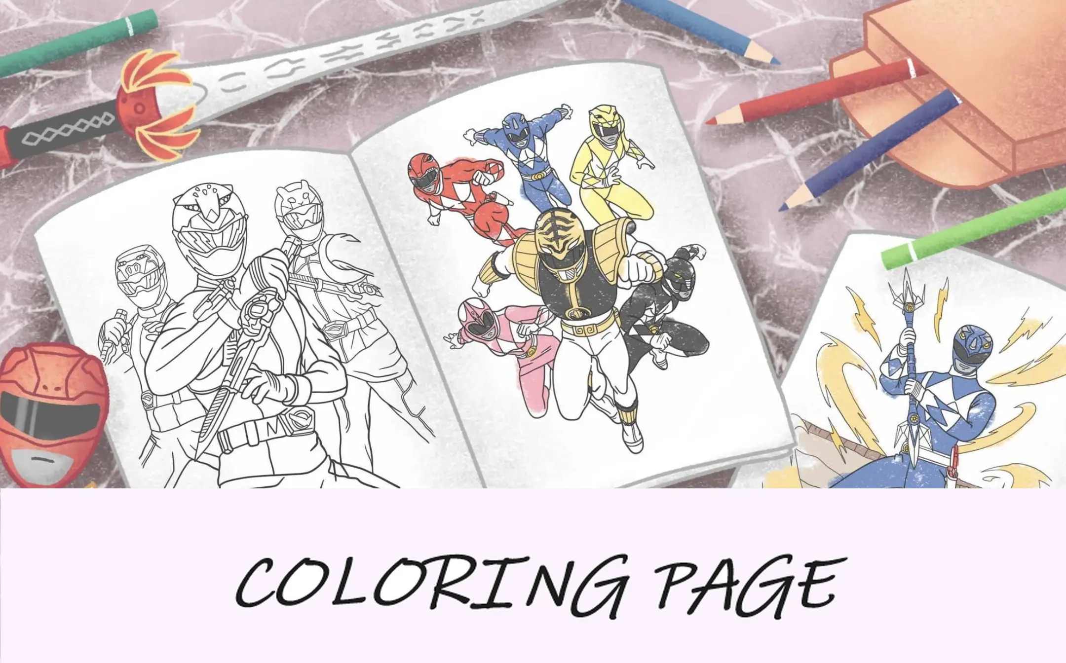 Power Rangers presentan imágenes para colorear.