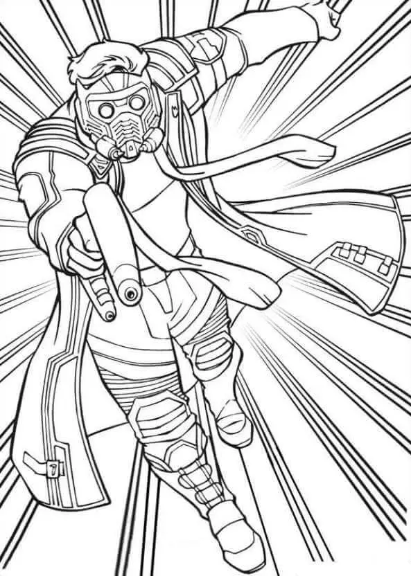 Superhero Coloring Pages Guardians Star Lord