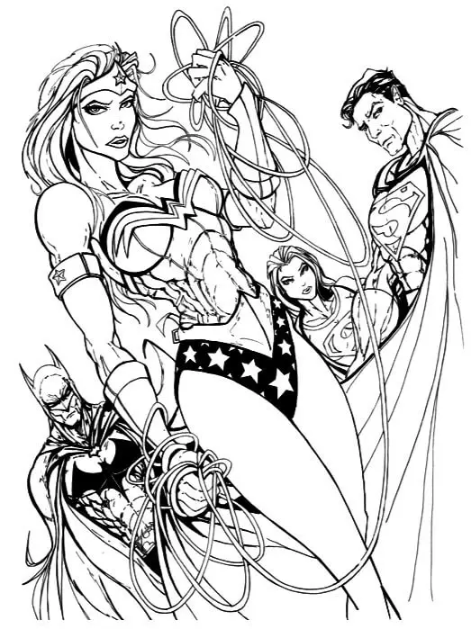 Superhero Coloring Pages Dc Comic Book Characters