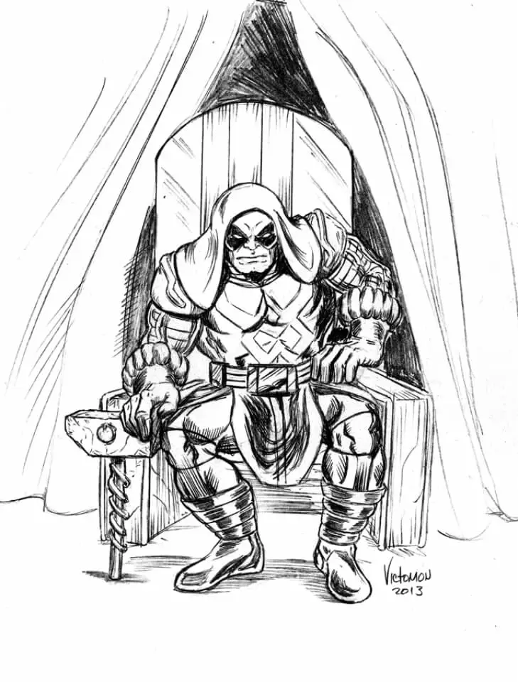 Ronan The Accuser Guardians Of The Galaxy Super Villain Coloring Page
