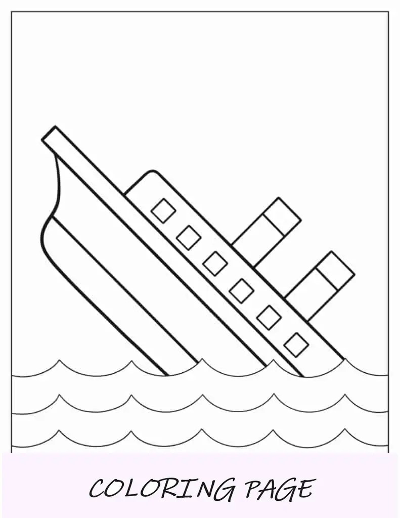 Esquema sencillo del hundimiento del Titanic