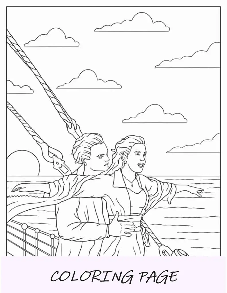 Jack y Rose en el Titanic