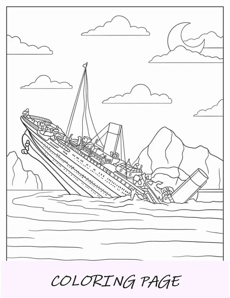 Hundimiento de la proa del Titanic
