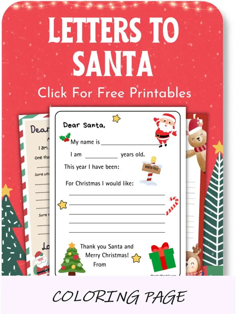 Cartas ao Papai Noel para impressão de Natalv2
