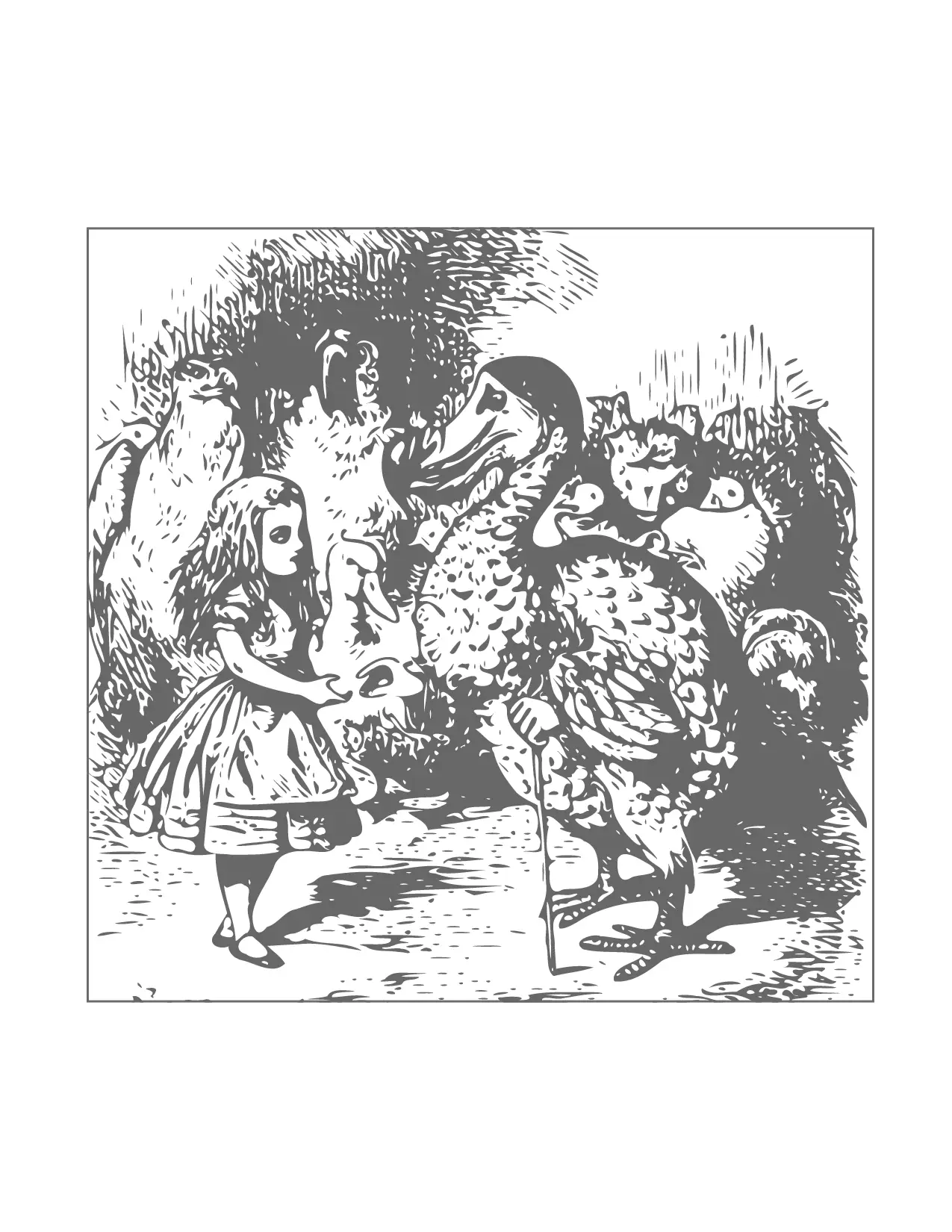 Alice In Wonderland Book Coloring Page