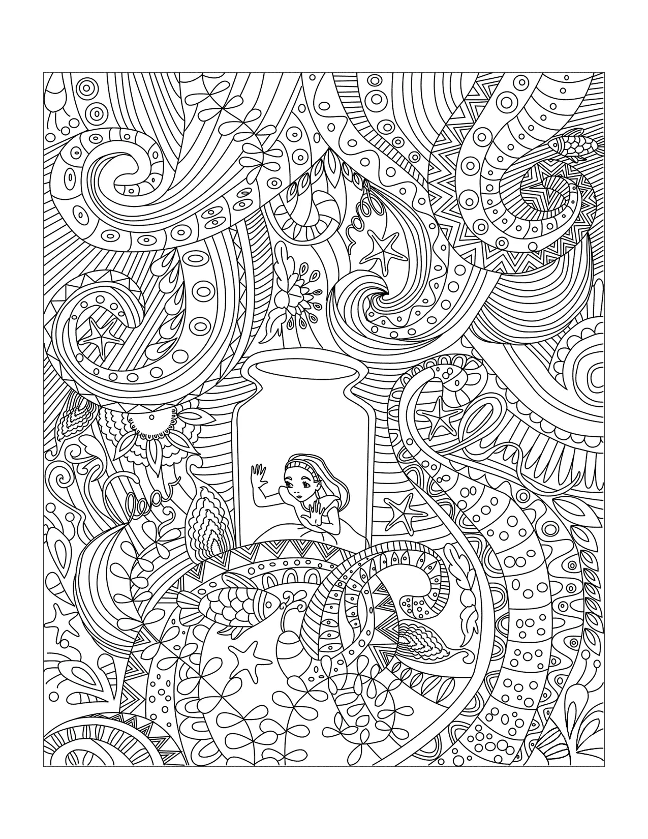 Alice In Wonderland Art For Coloring