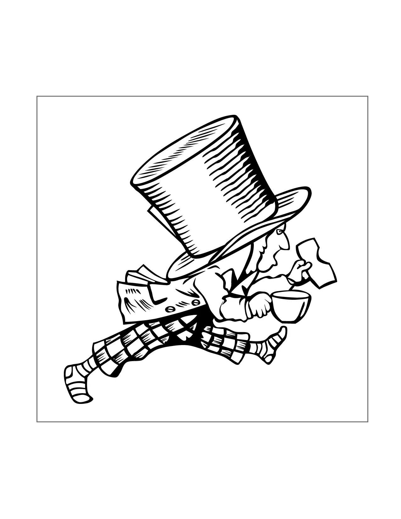 Mad Hatter Coloring Page