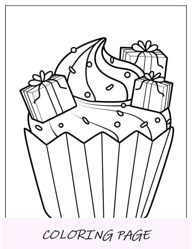 Cupcake com deliciosa cobertura e granulado