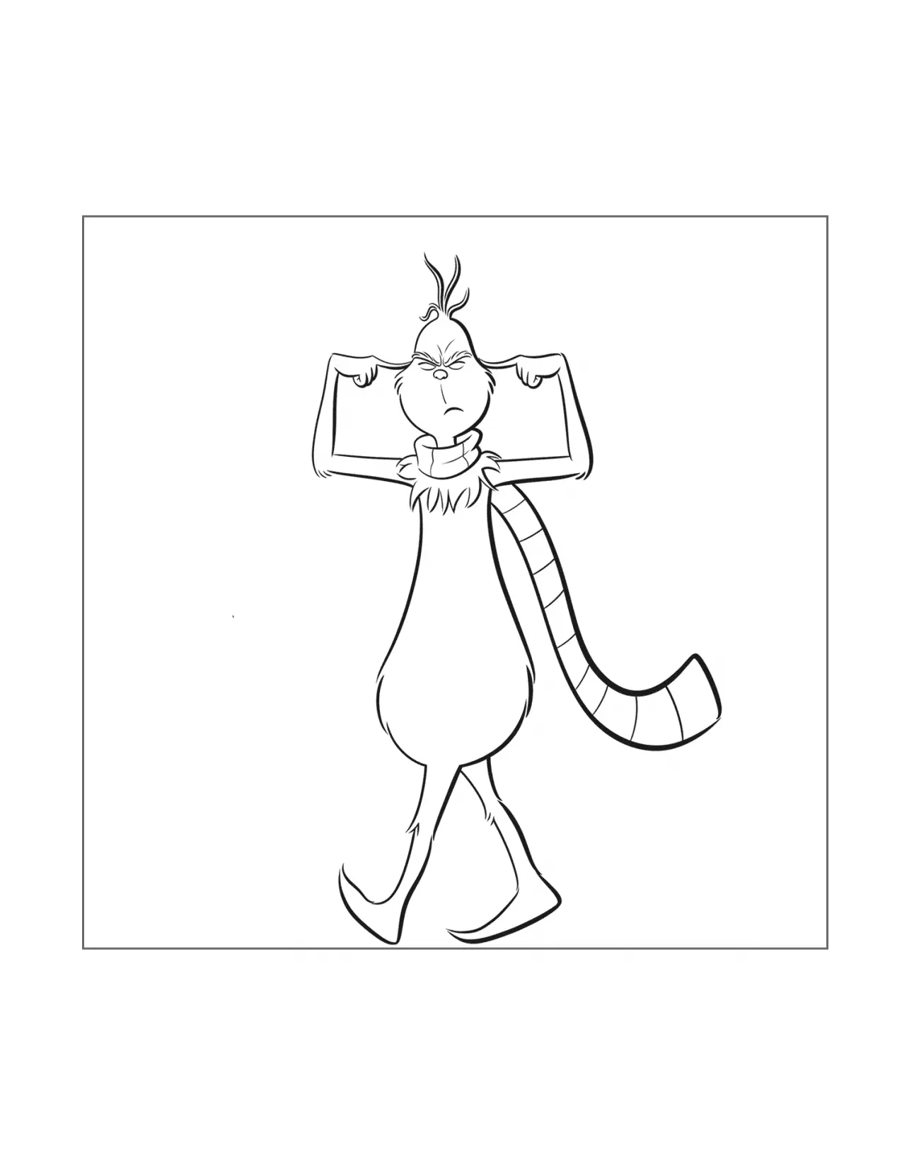 Grumpy Grinch Coloring Page
