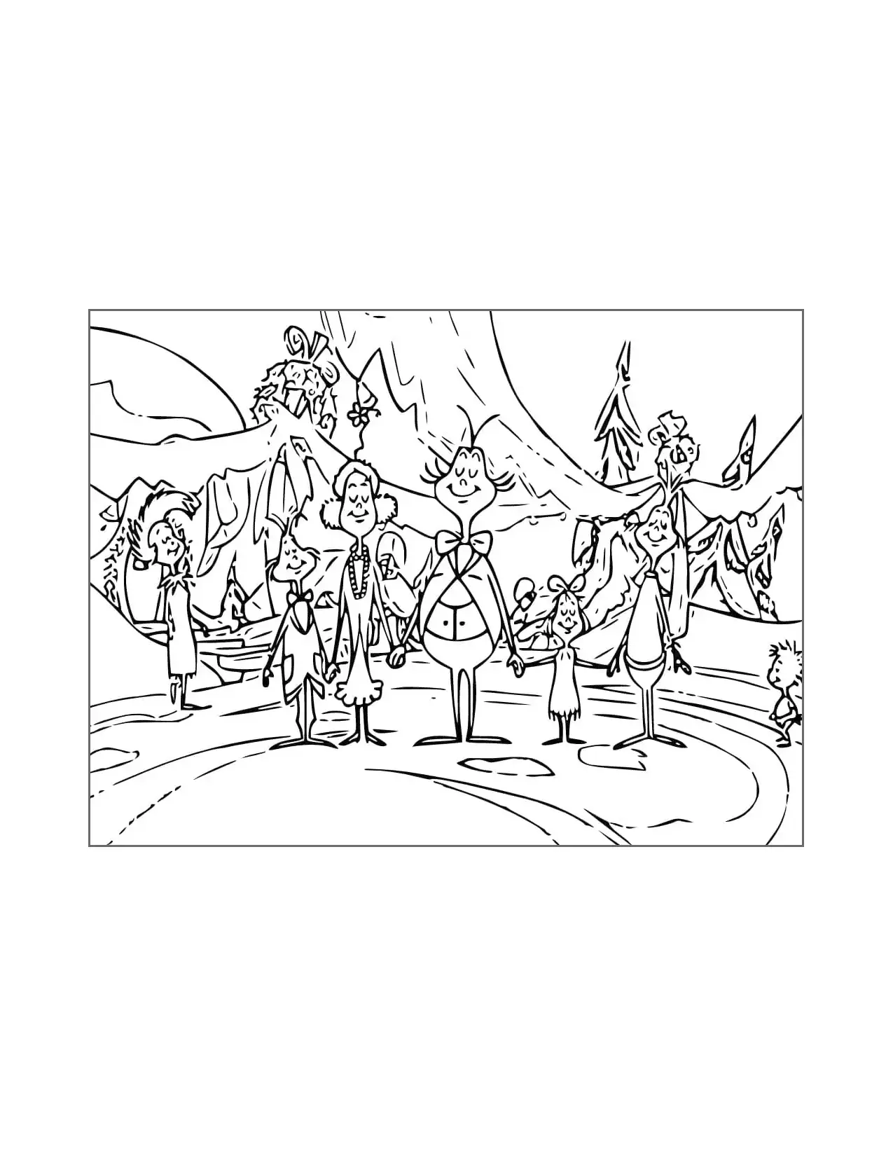 Harmonious Whoville Coloring Page