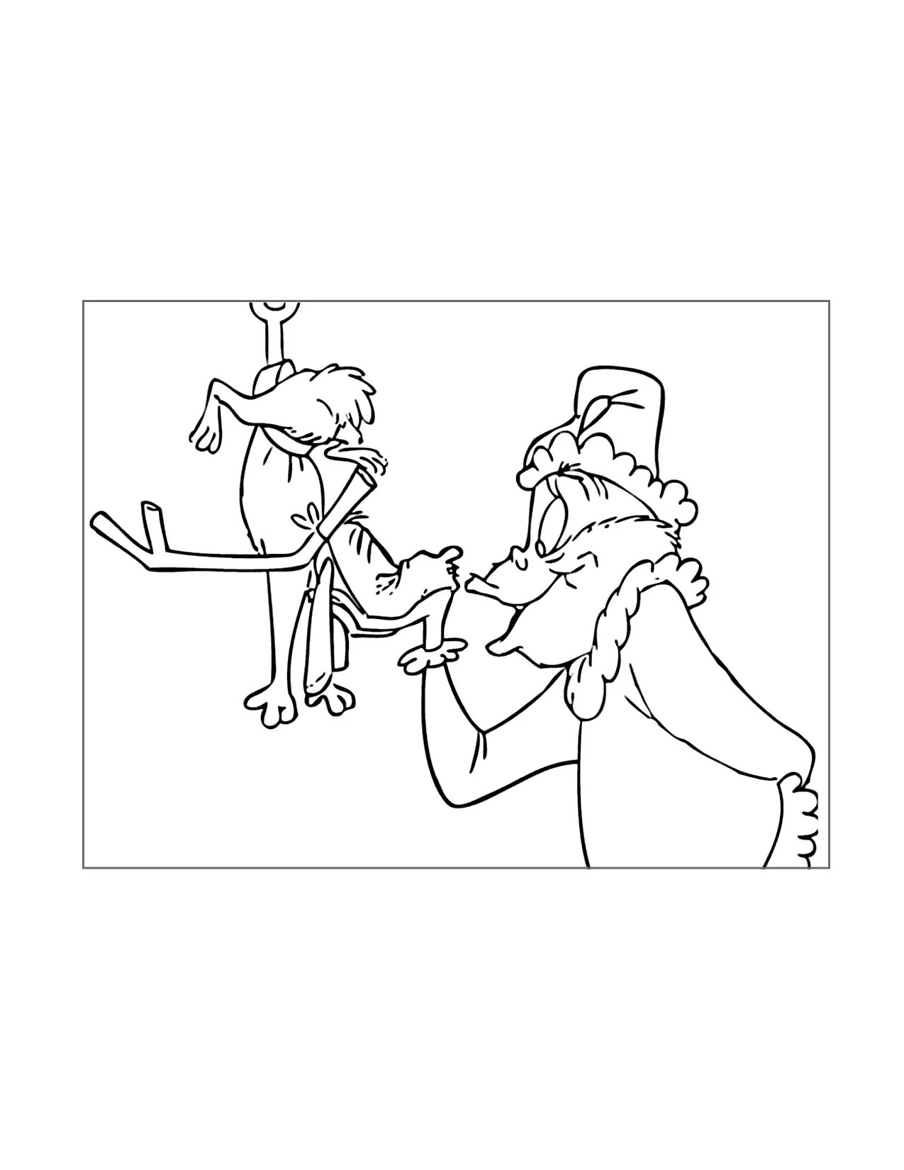 Max And The Grinch Coloring Page