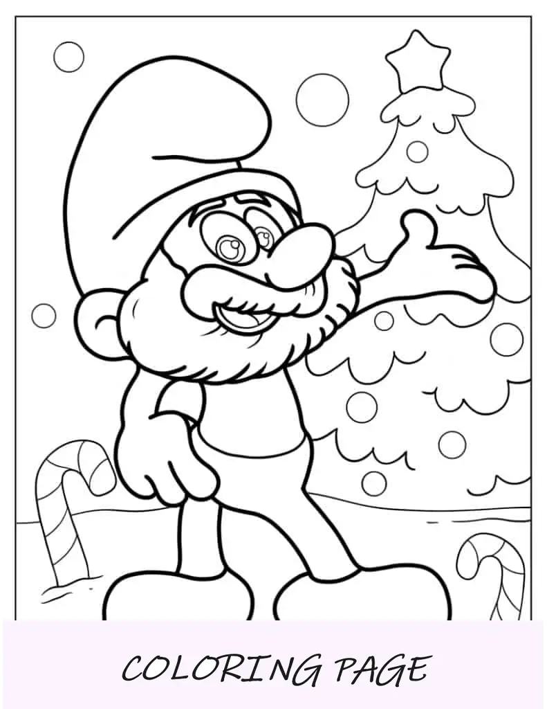 Pintor Smurf para colorir para crianças