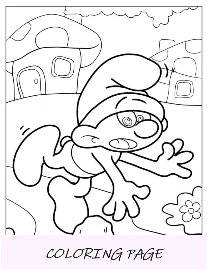 Desenho animado Smurf Sassette para colorir