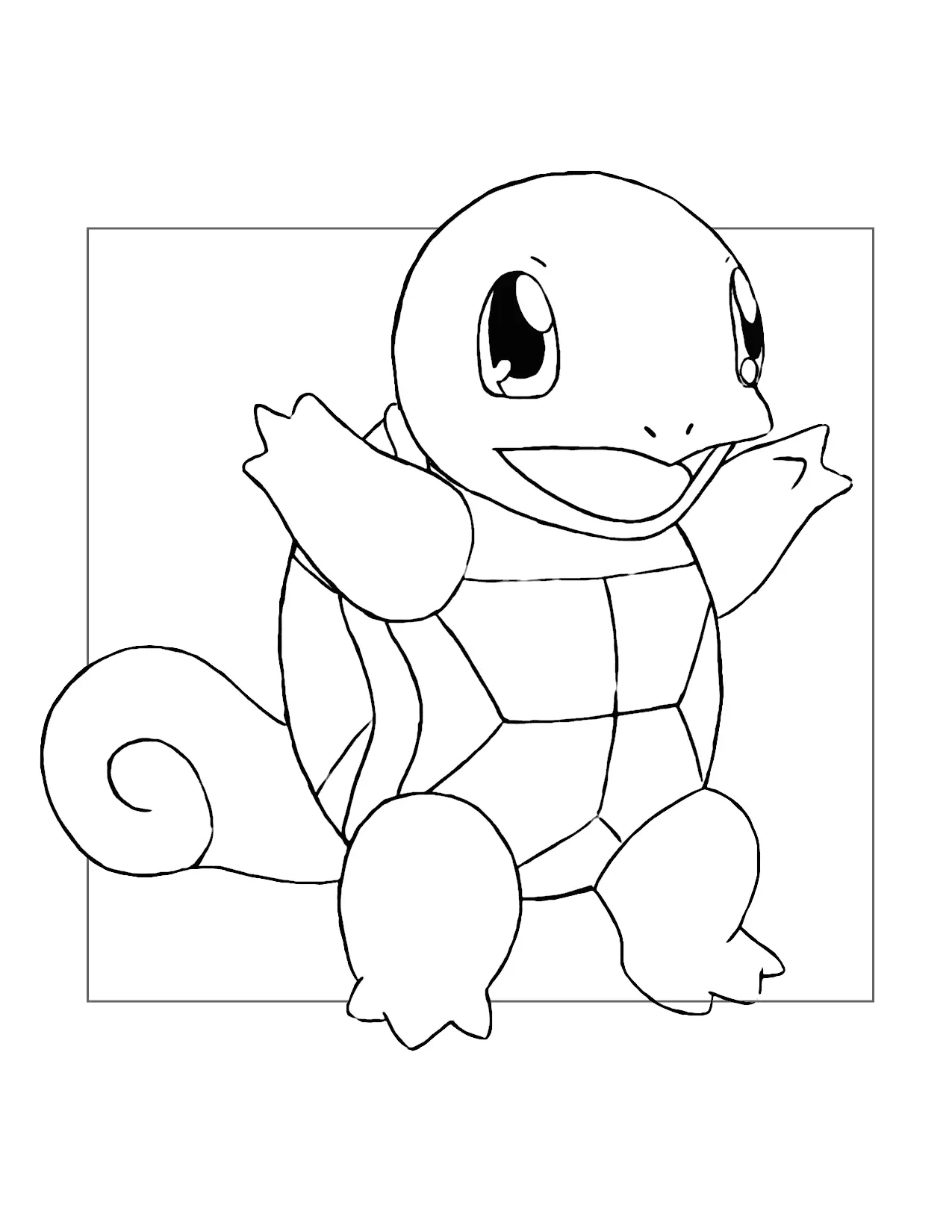 Cute Squirtle Coloring Page