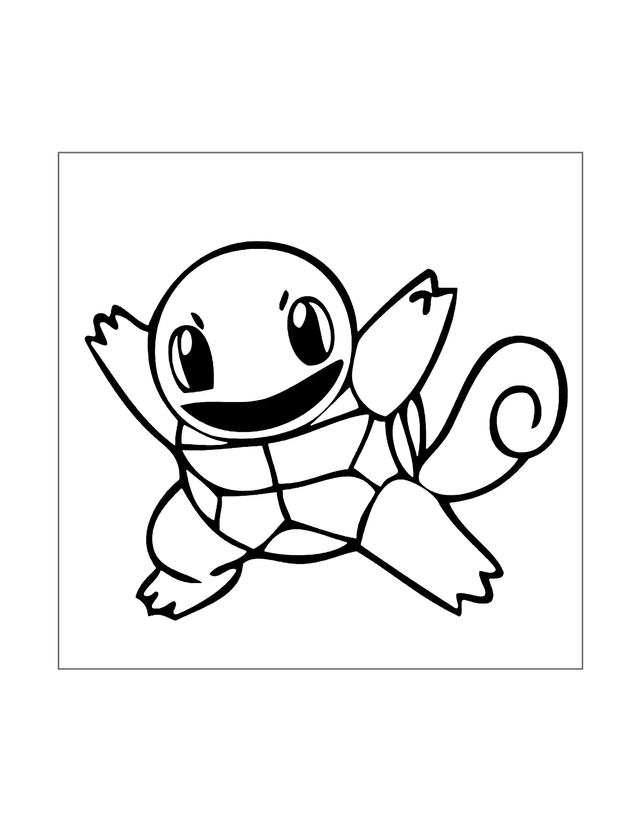 Fun Squirtle Coloring Page