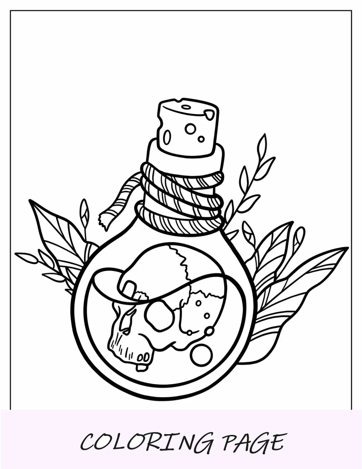 Tatuaje de poción de muerte para colorear