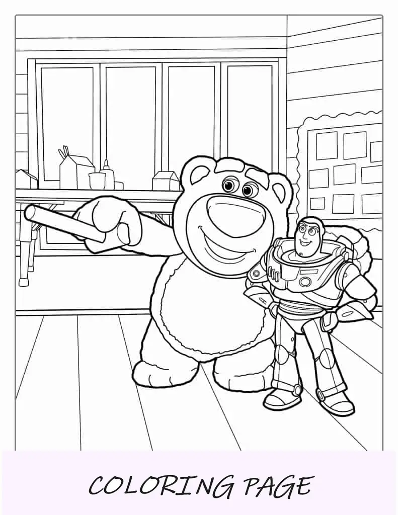 Ausmalbilder Lotso und Buzz