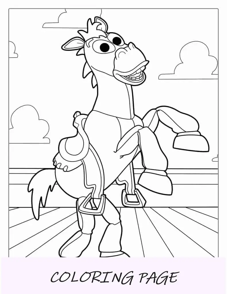 Malvorlage von Bullseye, dem Pferd