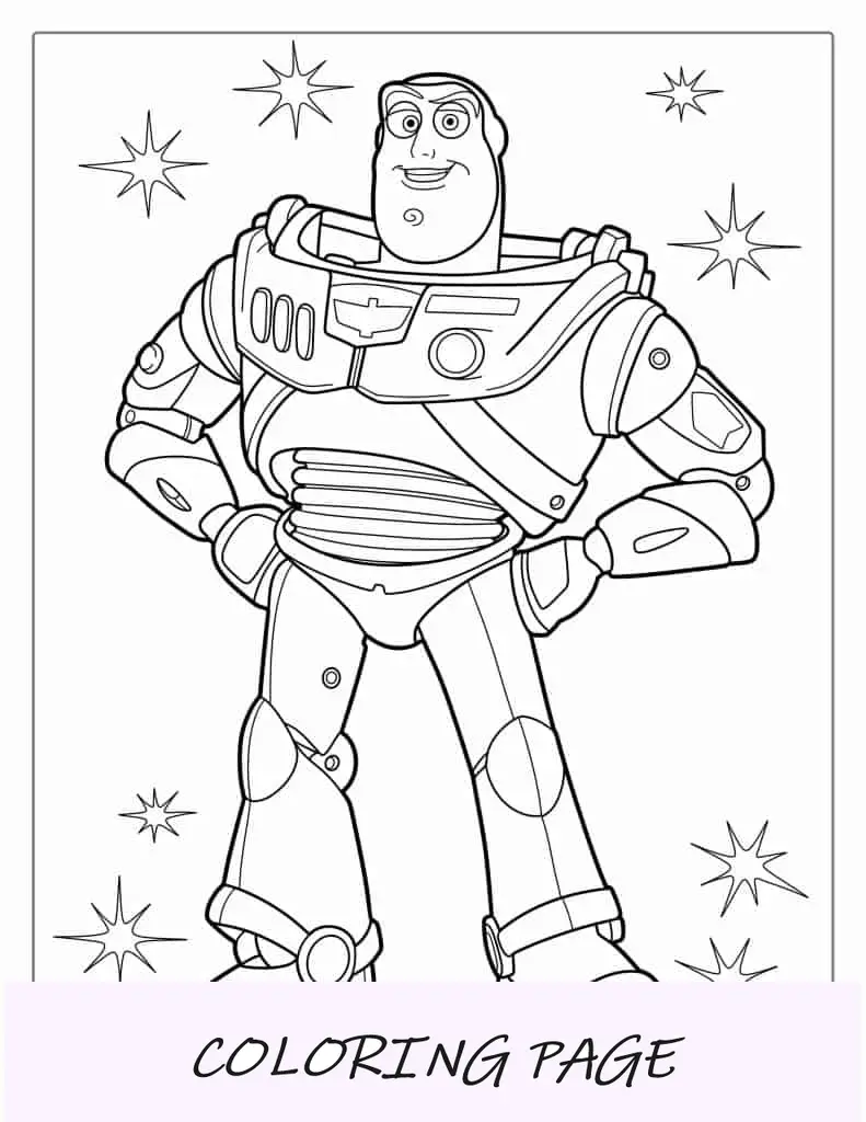 Ausmalbilder Buzz Lightyear für Kinder