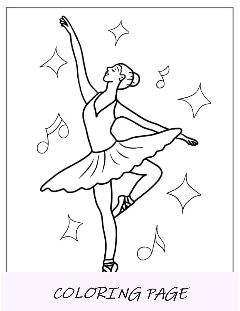 Prima Bailarina para colorir