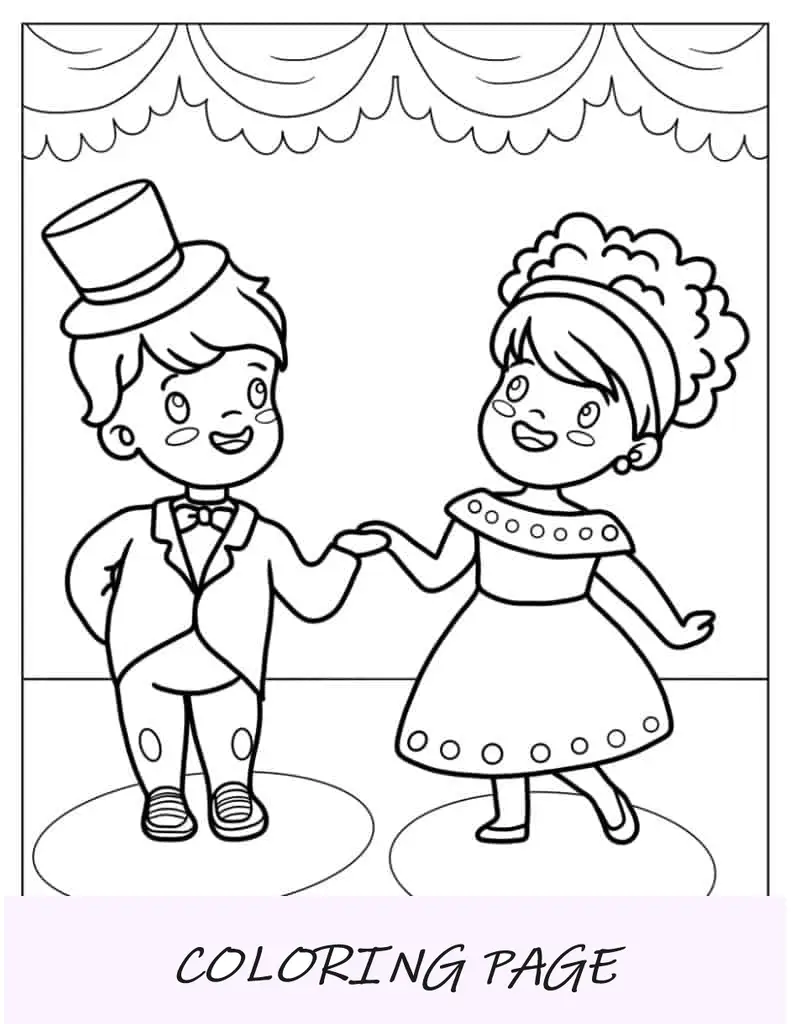 Casal fofo de Chibi valsando