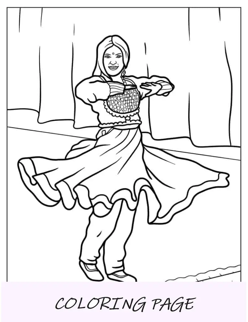 Mulher dançando dança clássica do norte da Índia Kathak