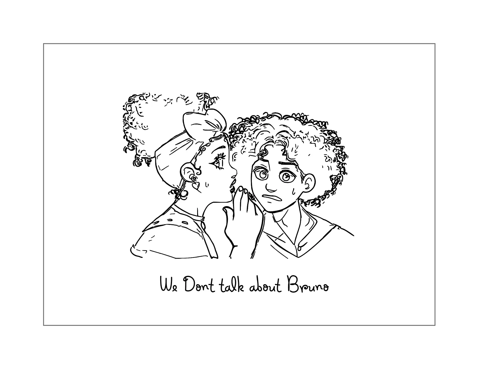 We Dont Talk About Bruno Encanto Coloring Page