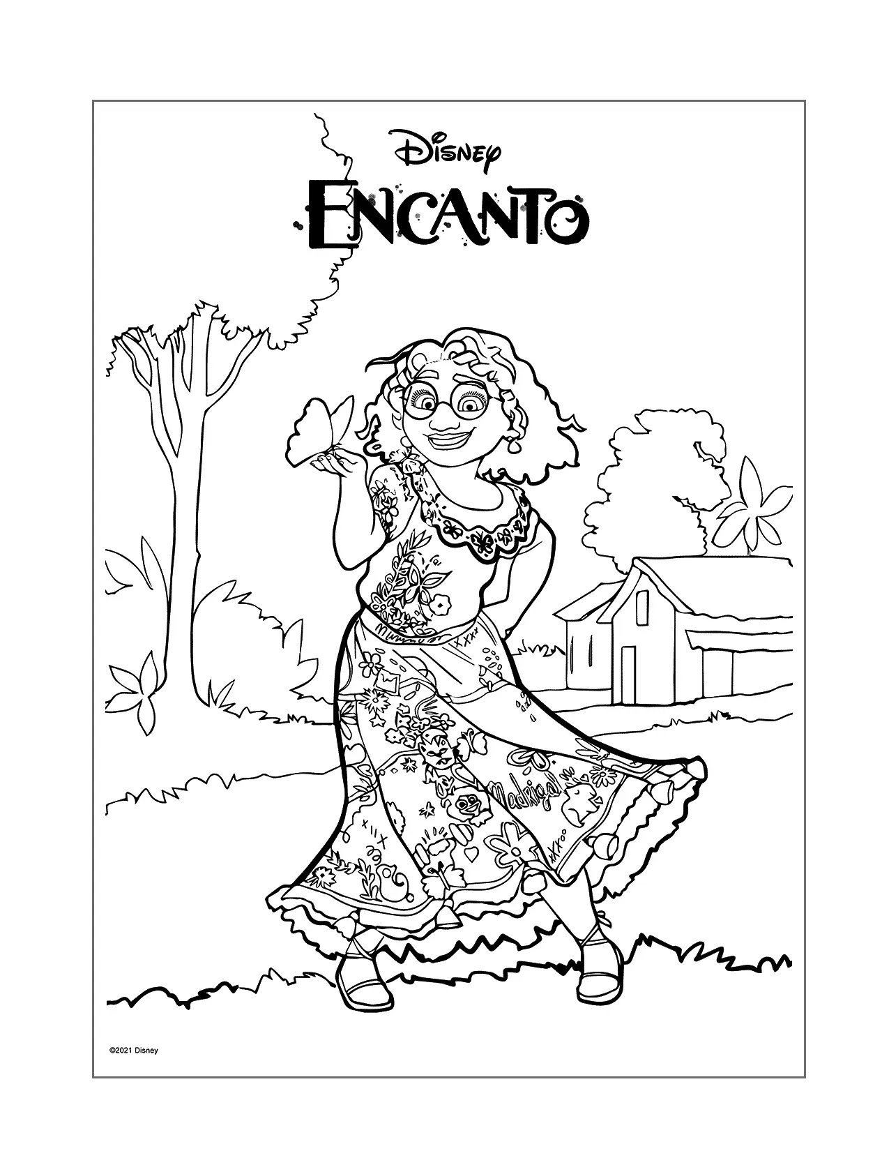 Mirabel Madrigal Encanto Coloring Page