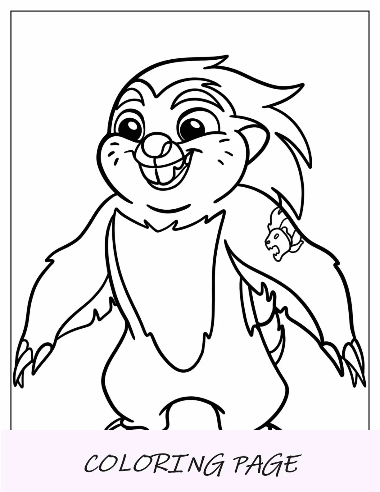 Folha para colorir detalhada de Kion, Ono, Fuli, Beshte