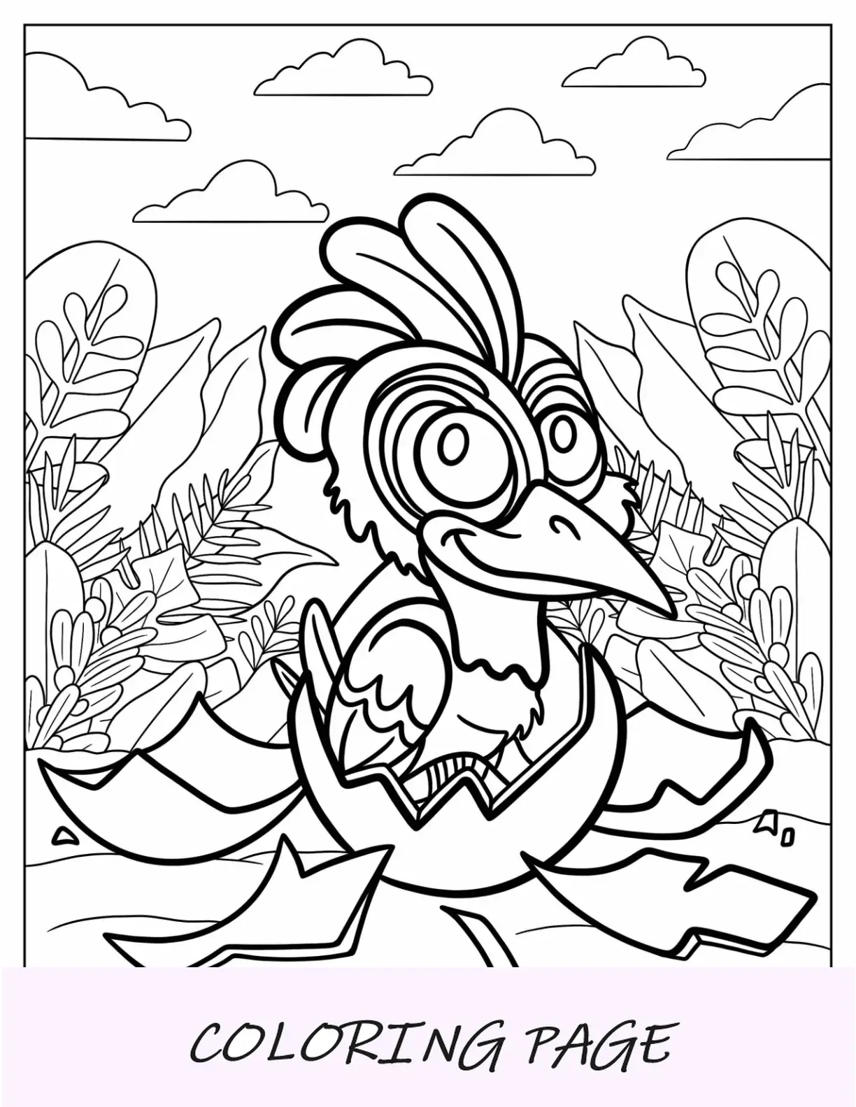 Folha para colorir fácil de Janja Hiena