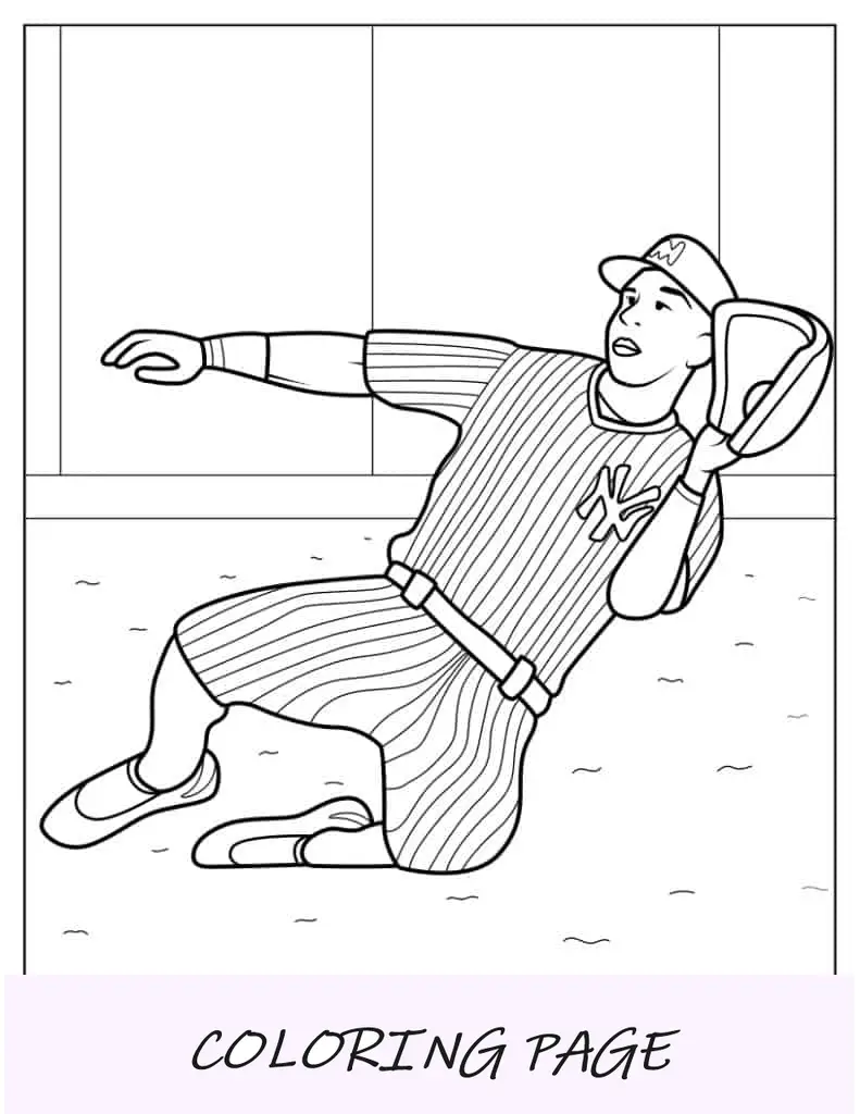 Jogador de beisebol deslizando para pegar a bola