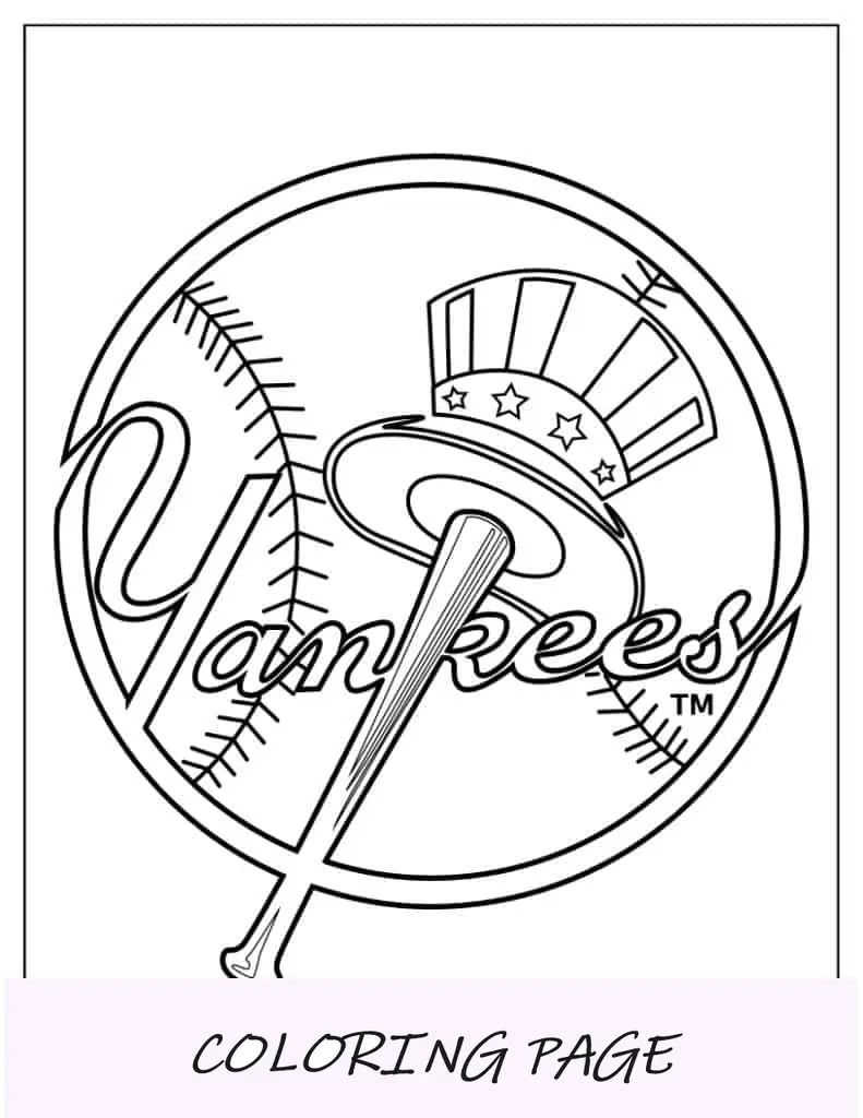 Logotipo do time de beisebol do New York Yankees para colorir