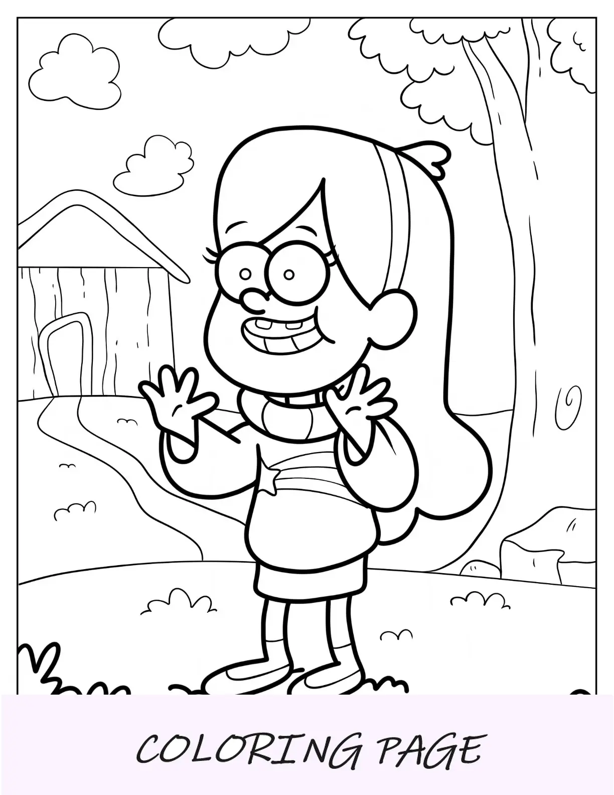 Foglio da colorare Pacifica nord-ovest di Gravity Falls