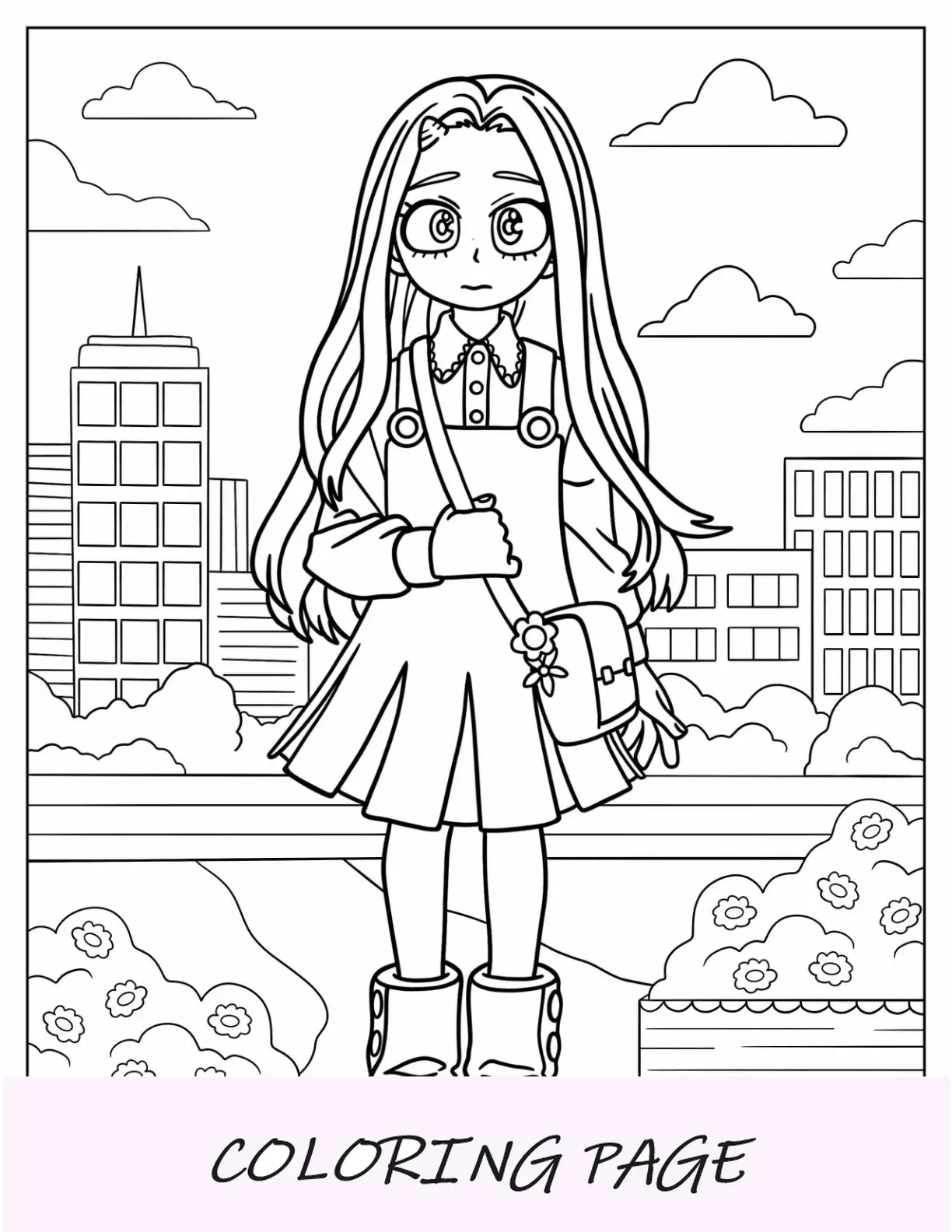Página para colorir de Madagascar de Kawaii Eri