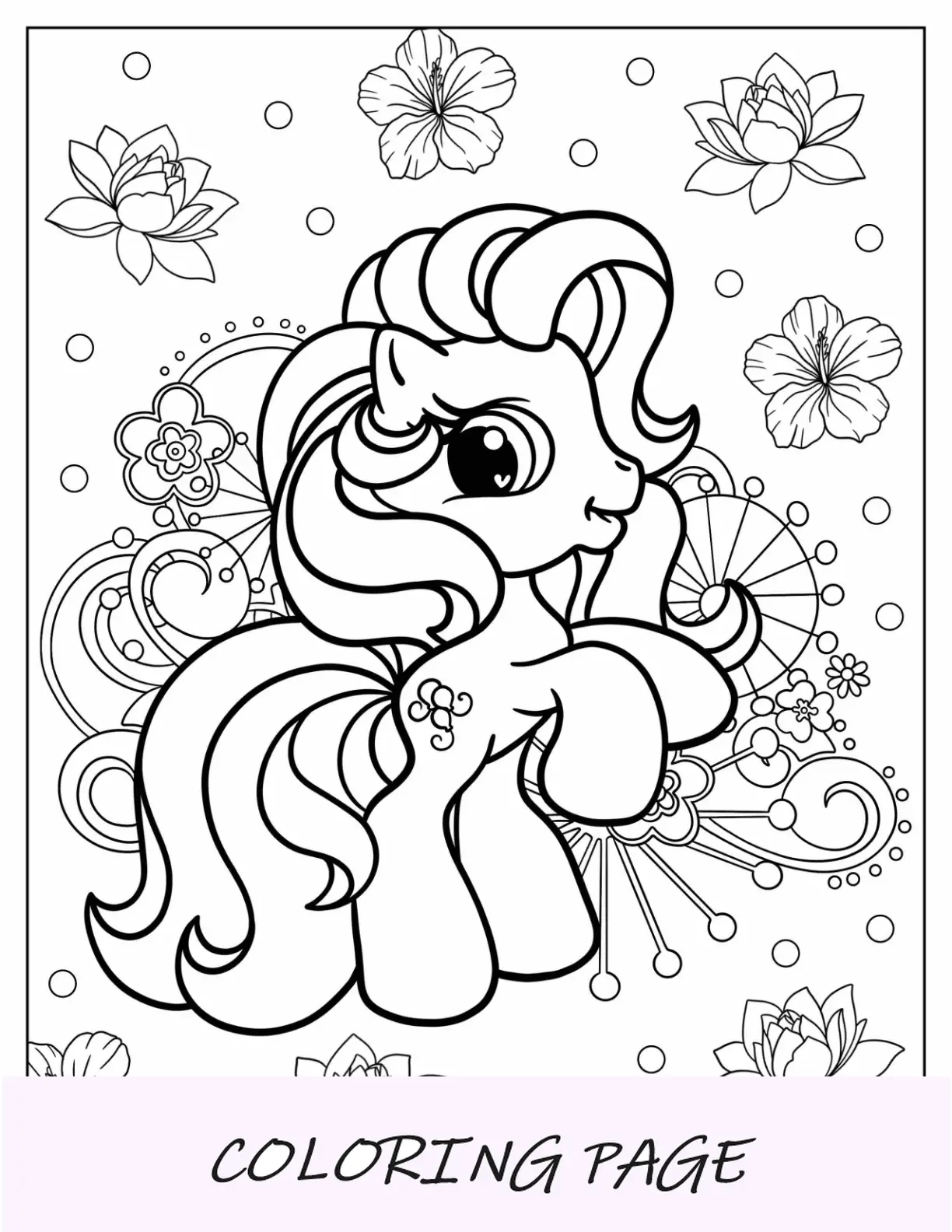 Página para colorir elegante da Pinkie Pie para crianças