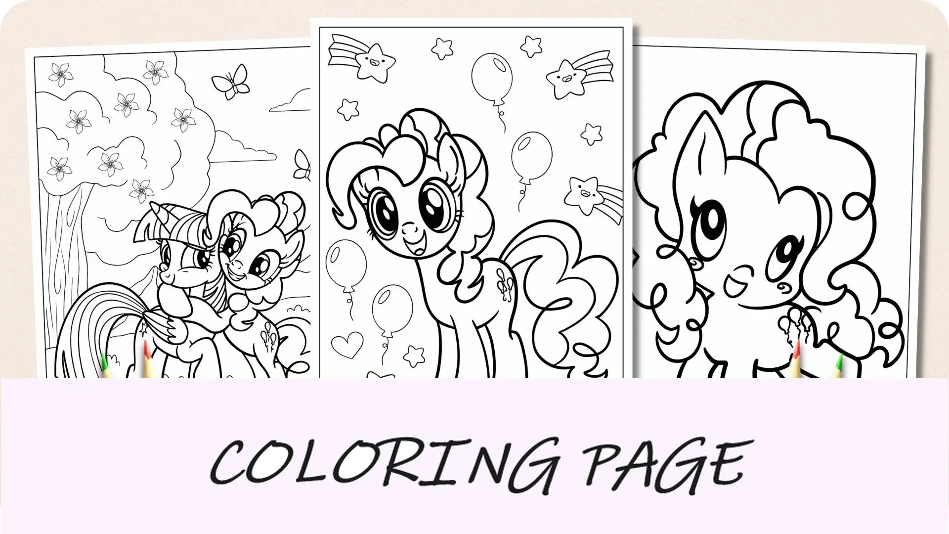 Páginas para colorir da Pinkie Pie Imagem em destaque