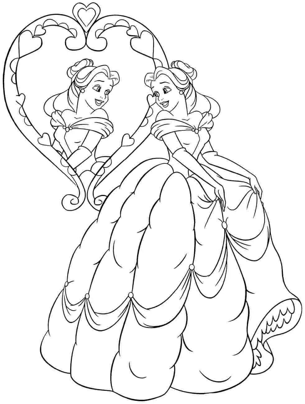 Belles Dress Coloring Page