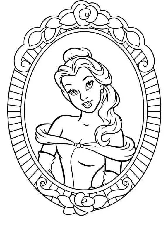 Belle Portrait Coloring Page