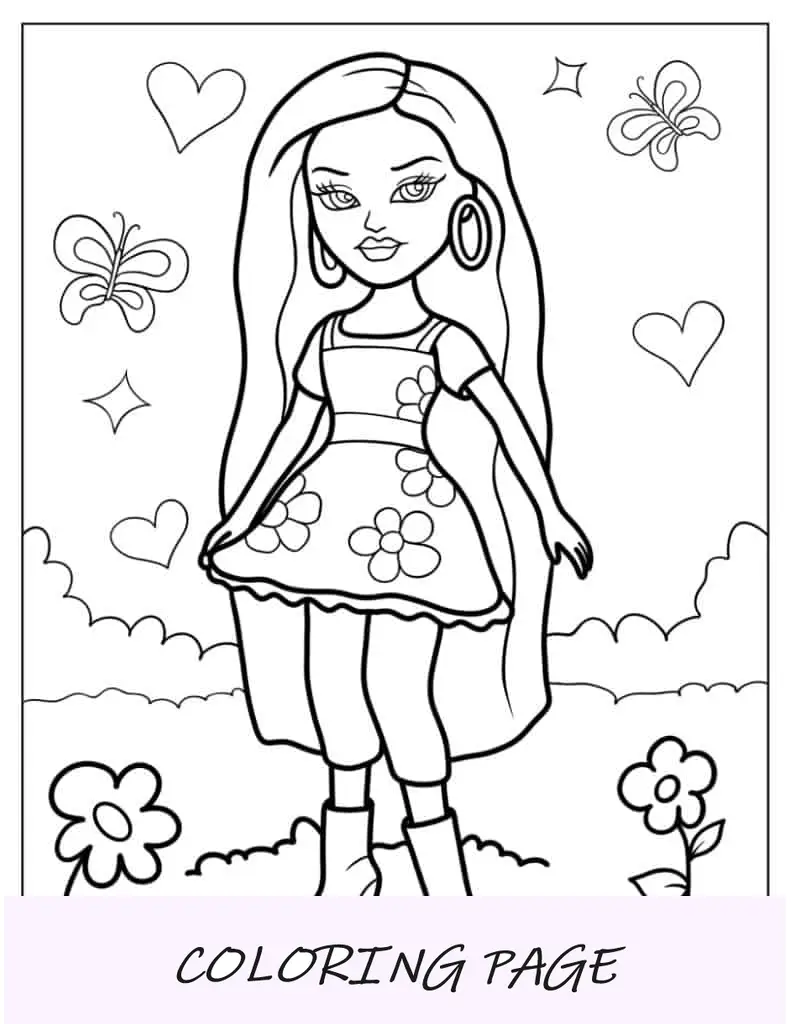 Bratz Raya em vestido floral