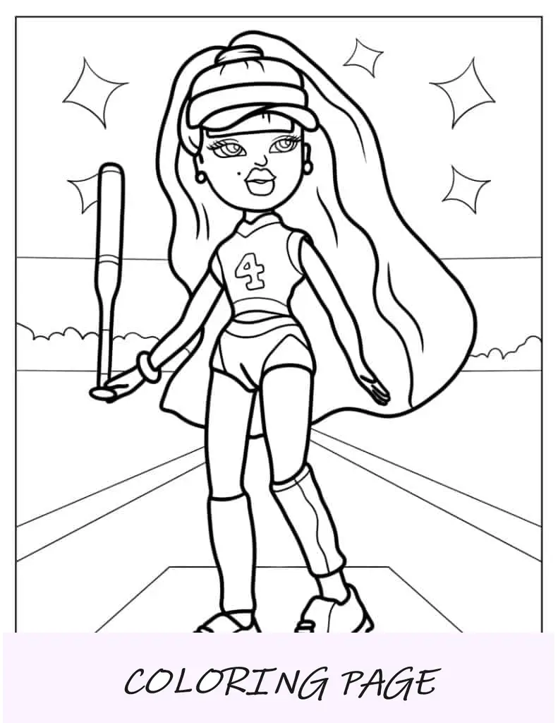 Bratz Phoebe jogando beisebol