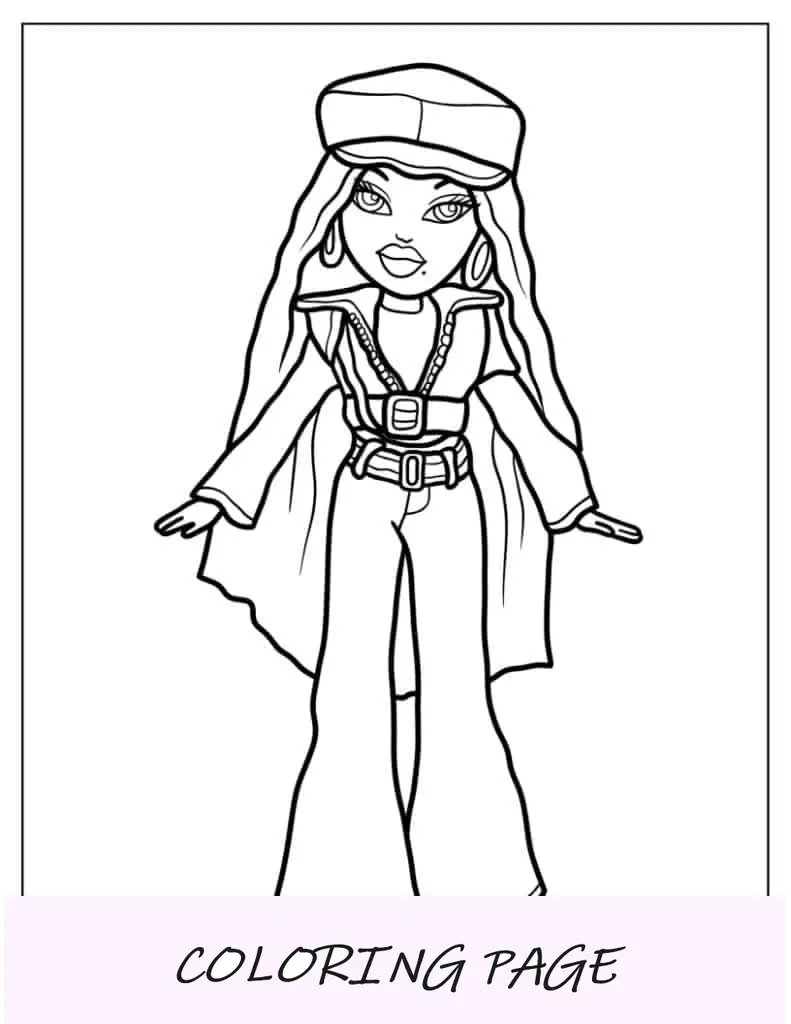 Bratz Roxxie para colorir para crianças