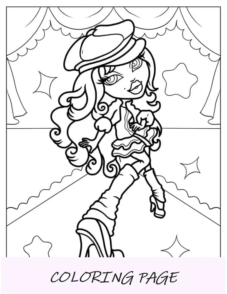 Desenho para colorir de Kawaii Phoebe Bratz