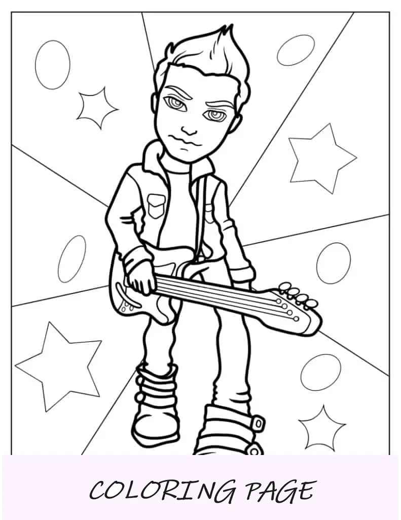 Boneca Eitan Bratz tocando guitarra