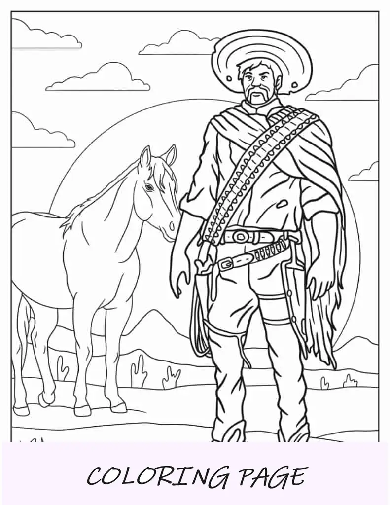 Cowboy em criação de cavalo