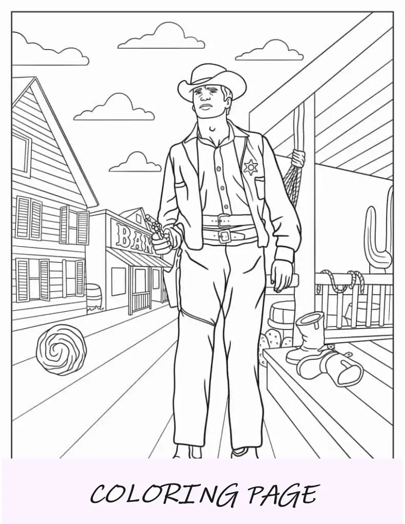 Chapéu de cowboy, sinalização antiga e coloração de cacto