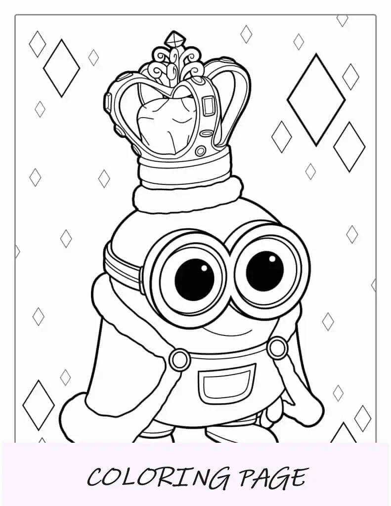 Bebê fofo Minion Bob para colorir